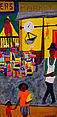 Study for Mural at Boys and Girls High School, Bedford-Stuyvesant, Brooklyn, Vincent D. Smith (American, Brooklyn, New York 1929–2003 New York), Opaque watercolor on four cardboard panels mounted on boards