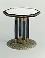 Center Table, Josef Hoffmann Austrian, Wood, ebonized wood, marble, nickel-plated brass