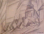 Zirchow II, Lyonel Charles Feininger American, Charcoal on paper