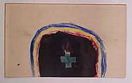 Untitled, Jim Dine  American, Brush and black ink, wax crayon, and cut paper with wax crayon on paper
