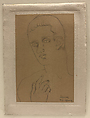 Head of a Man, Roger de la Fresnaye  French, Graphite on brown paper mounted on paper, French