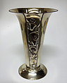Vase, Josef Hoffmann  Austrian, Silver, gold plating
