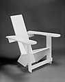 Armchair, Ettore Bugatti Italian, White painted wood