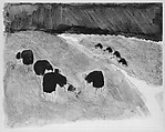 Transplanting Rice, Manipur, India, Ronni G. Solbert  American, Brush and black ink and wash on paper