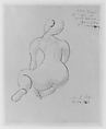 Seated Female, Pericle Fazzini  Italian, Graphite on paper