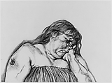 Woman with an Arm Tattoo, Lucian Freud  British, born Germany, Etching