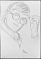 David Hockney, Andy Warhol American, Graphite on paper