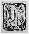 Man with Overcoat, Eldzier Cortor (American, Richmond, Virginia 1916–2015 Seaford, New York), Linocut