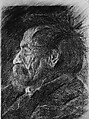Head of an Old Man, Joseph Stella American, Conté crayon on paper