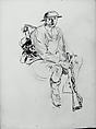 British Soldier, Henry Tonks British, Graphite and pen and black ink on paper