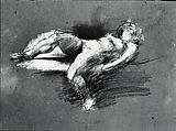 Nude Study (Reclining Female Figure) (recto); Nude Study (Standing Female Figure) (verso), Henry Tonks British, Black and white chalks on paper (recto) ; Black and white chalks on paper (verso)