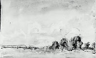 Landscape, Henry Tonks British, Watercolor over graphite on paper