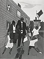 Blind Beggars, Jacob Lawrence (American, Atlantic City, New Jersey 1917–2000 Seattle, Washington), Tempera on illustration board