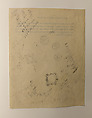 Sketches for "The Sun", Richard Lippold  American, Graphite on paper (recto); typewritten black ink on paper (verso)