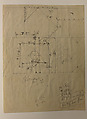 Sketches for "The Sun", Richard Lippold  American, Graphite on graph paper