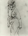 Nude Woman, Jules Pascin  American, born Bulgaria, Graphite and charcoal on paper