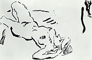 Reclining Nude, Jules Pascin  American, born Bulgaria, Brush and black ink on paper