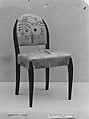 Side chair, Dominique (French), Palissander wood and silk, French