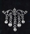 Brooch, Unknown Designer , American or French, Diamonds, pearls, gold, platinum