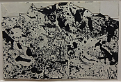 Landscape, Jean Dubuffet French, Cut and pasted paper and black ink on paper