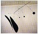 Black Clouds, Alexander Calder American, Metal, wood, string, and paint