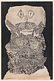 Beard Garden, Jean Dubuffet French, Torn and pasted papers and matte black paint on paper