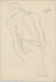 Seated Male Nude (recto); Seated Woman with a Dark Blouse (verso), Umberto Boccioni (Italian, Reggio 1882–1916 Sorte), Graphite on paper