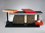 Tartar Table, Ettore Sottsass (Italian (born Austria), Innsbruck 1917–2007 Milan), Reconstituted wood veneer, plastic laminate (HPL print laminate), lacquer, plywood