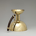 Candlestick, Christopher Dresser (British, Glasgow, Scotland 1834–1904 Mulhouse), Brass and wood