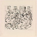 Playing Children, from the portfolio ¦Faces¦, Max Beckmann German, Drypoint