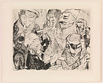 Happy New Year!, from the portfolio ¦Faces¦, Max Beckmann German, Drypoint