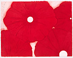 Four Red Flowers May 17, 1999, Donald Sultan  American, Woodcut