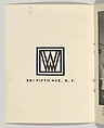 Joseph Urban Announces the arrival of new Artcraft work from the Artists of Vienna Modern Interiors, Joseph Urban (American (born Austria), Vienna 1872–1933 New York), Color lithograph (cover); photomechanical print (three bifolios)