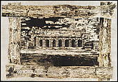 Untitled (The Rhine), Anselm Kiefer  German, Woodcut on paper mounted on canvas