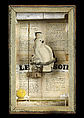 Untitled (Juan Gris Series, Le Soir), Joseph Cornell  American, Wood, paper collage, corkball, metal hoop, chain and mirror in glass and wood box construction