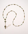 Lorgnette and chain, René-Jules Lalique (French, Aÿ 1860–1945 Paris), Gold, enamel, diamonds, jade, glass