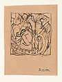 Composition Study for "The Street Pavers", Umberto Boccioni Italian, Pen and brown ink on paper