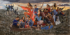 mistikôsiwak (Wooden Boat People): Resurgence of the People, Kent Monkman  Canadian, Acrylic on canvas