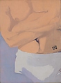 Nude with Tattoo, Joe Brainard  American, Oil and ink on canvas