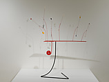 Red Curlicue with Six Davits, Alexander Calder (American, Philadelphia, Pennsylvania 1898–1976 New York), Painted sheet metal, metal rod and wire