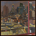 Entrance to Lincoln Tunnel, Night-Time, Philip Pearlstein  American, Oil on canvas