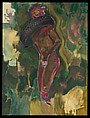 Necklacing, Michael Armitage  Kenyan, Oil on lubugo barkcloth
