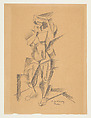 Standing Figure, Elemér de Kóródy  Hungarian, Graphite on paper