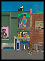 The Block, Romare Bearden (American, Charlotte, North Carolina 1911–1988 New York), Collage of cut and torn printed, colored, painted and metallic papers with graphite, porous-point pen, watercolor, opaque watercolor, and ink on Masonite