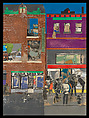 The Block, Romare Bearden (American, Charlotte, North Carolina 1911–1988 New York), Collage of cut and torn printed, colored, painted and metallic papers with graphite, porous-point pen, watercolor, opaque watercolor, and ink on Masonite