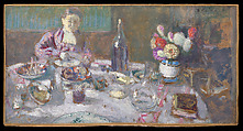 Luncheon, Edouard Vuillard  French, Oil on cardboard