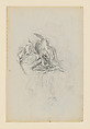 Untitled, Jackson Pollock  American, Graphite and red colored pencil on paper (recto); graphite on paper (verso)