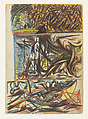 Untitled, Jackson Pollock American, Colored pencils and graphite on on paper