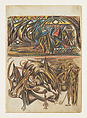 Untitled, Jackson Pollock American, Colored pencils and graphite on paper