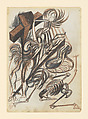 Untitled, Jackson Pollock  American, Colored pencils and graphite on paper